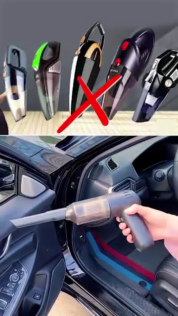 powerful portable handheld car vacuum cleaner – cordless, lightweight & high suction for deep interior cleaning