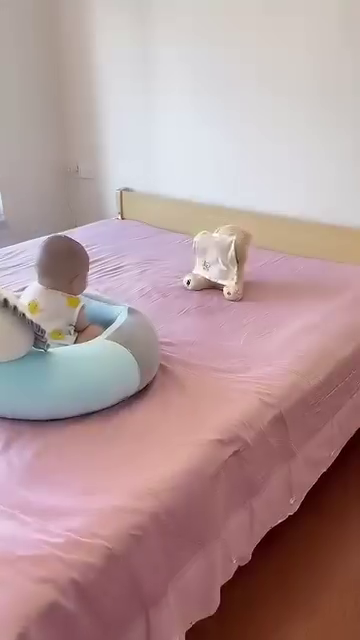 comfy dinosaur baby sitting support seat – soft plush floor chair for infants learning to sit