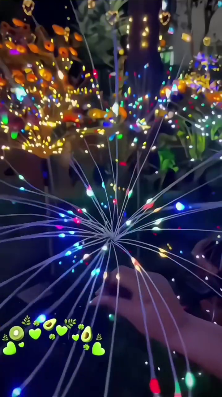 “starburst led firework light – multi color fiber optic lamp for home decor and celebrations”