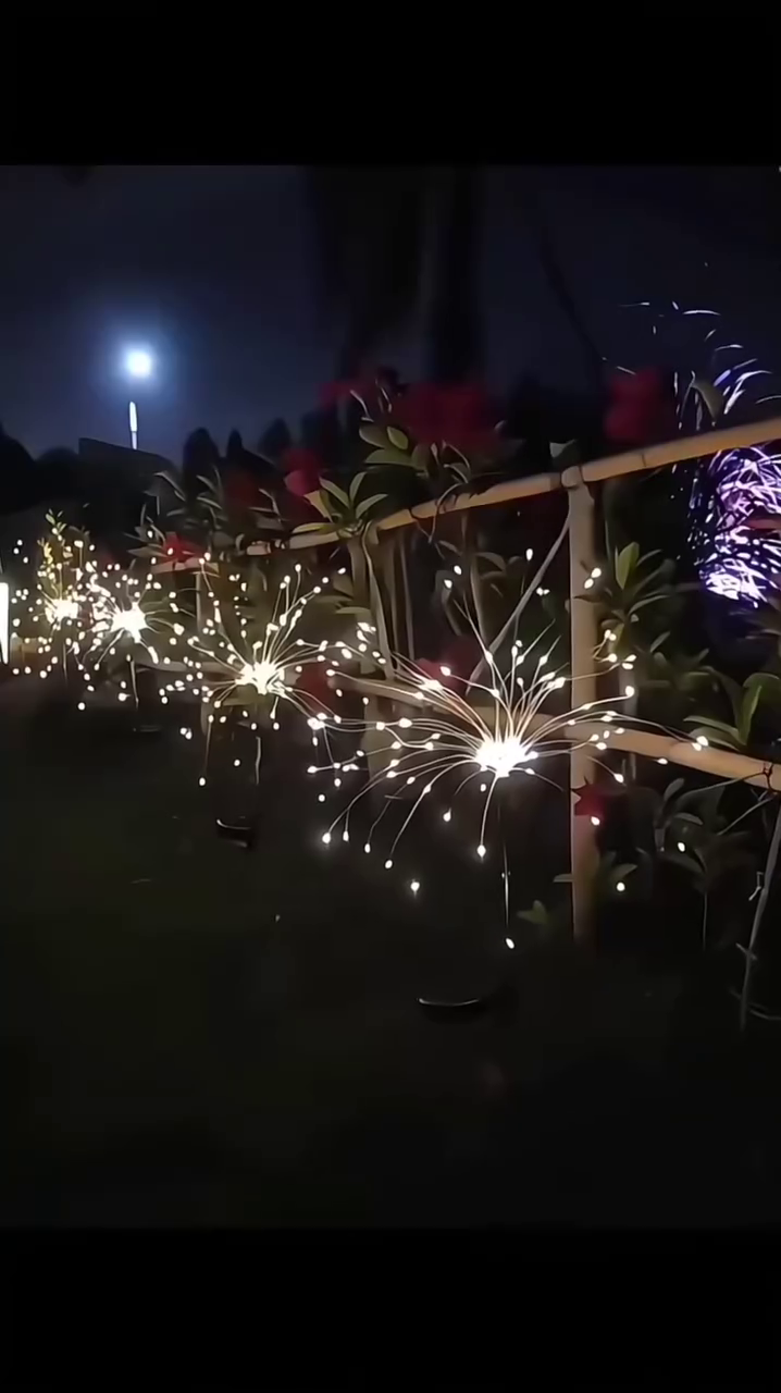 “starburst led firework light – multi color fiber optic lamp for home decor and celebrations”