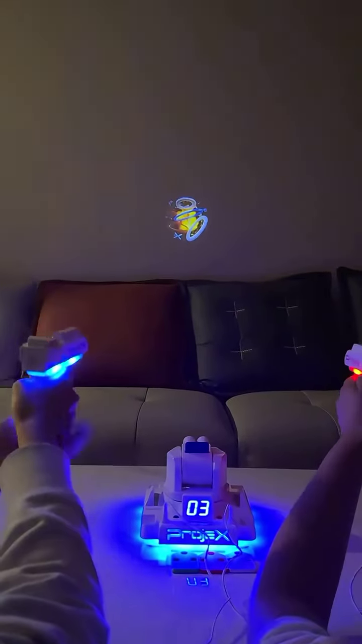 interactive home projection gaming system: immersive multiplayer light gun console for modern entertainment