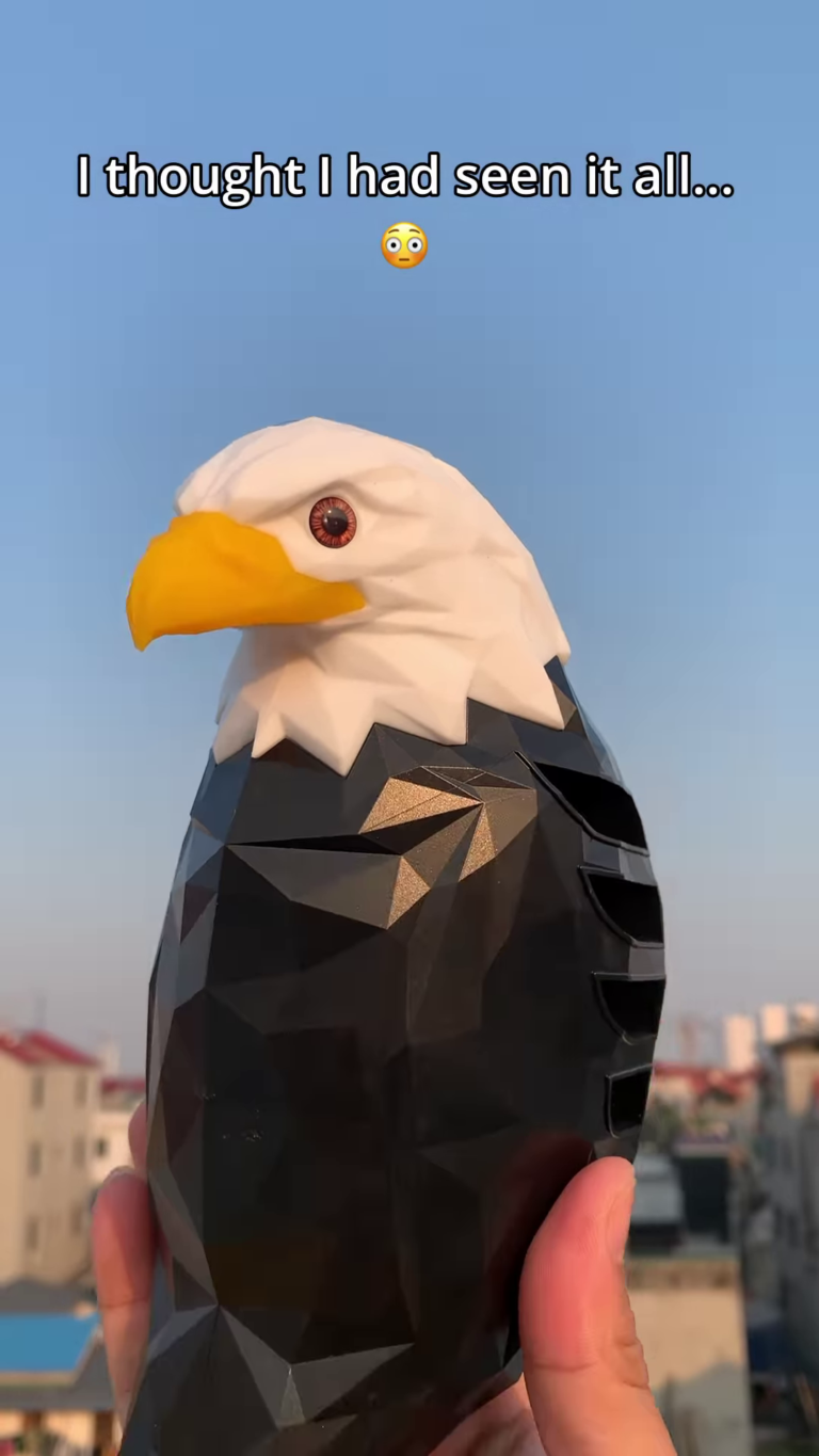 3d eagle wall lamp – majestic shadow light fixture for home decor