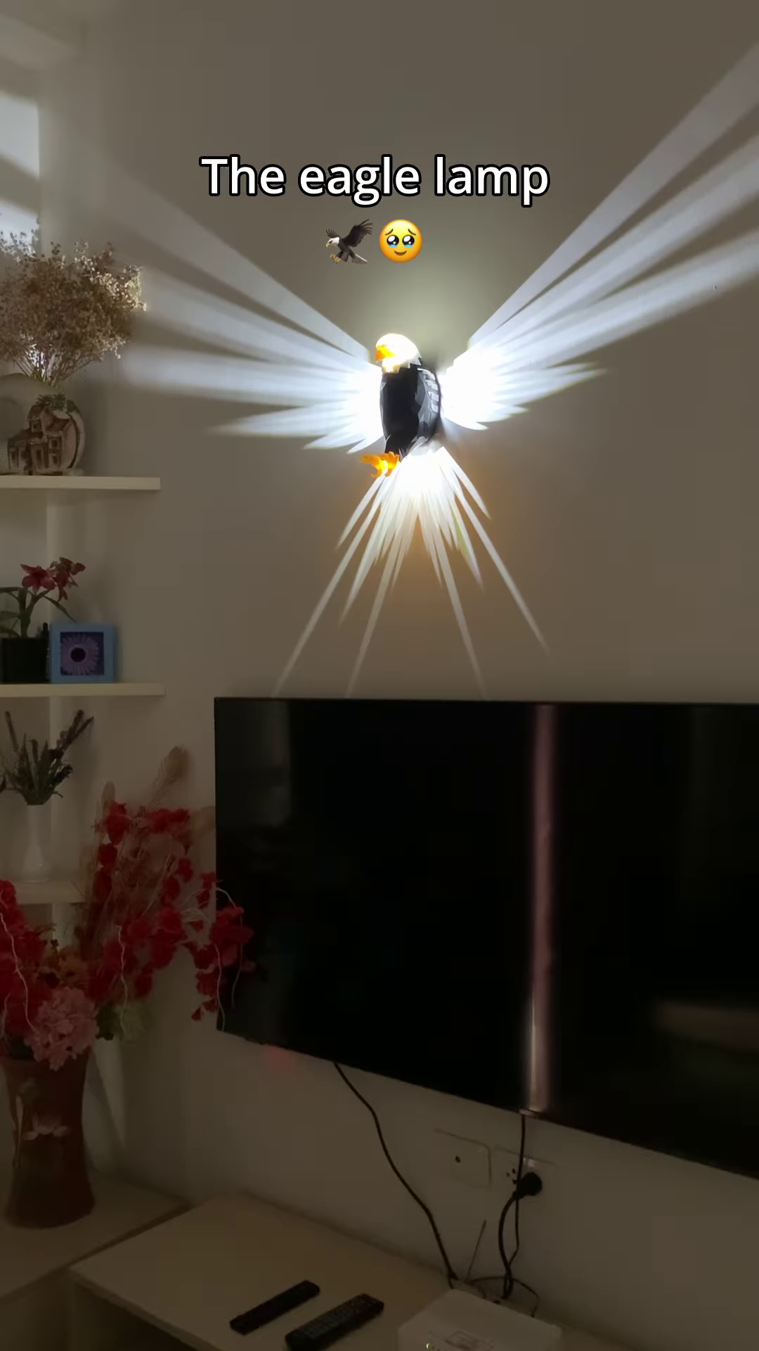 3d eagle wall lamp – majestic shadow light fixture for home decor