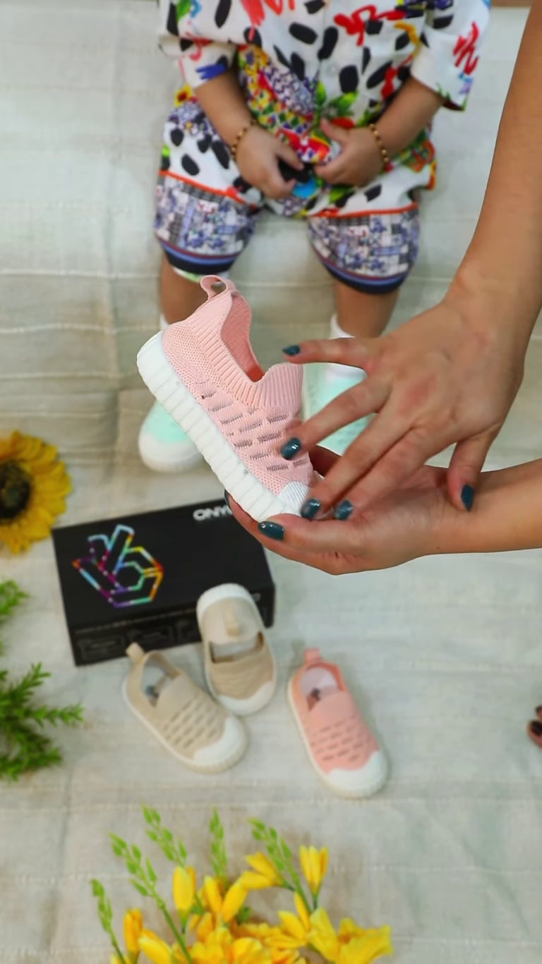 πΆπ easy on baby knit sneakers β soft, stretchy, and oh so comfy!