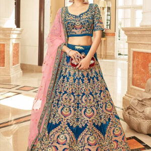 traditional velvet bridal lehenga choli front view.jpg