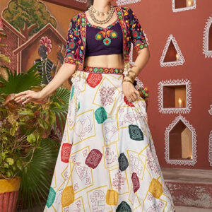 beautiful white color jacket style navratri lehenga choli online 1.jpg