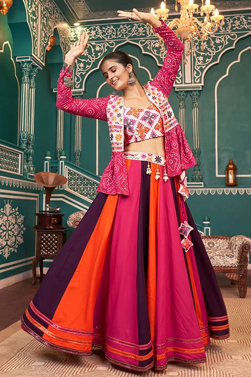 celebrate navratri in style with multi color designer chaniya choli.jpg