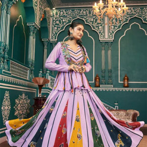 lavender jacket style chaniya choli perfect for navratri festivities.jpg