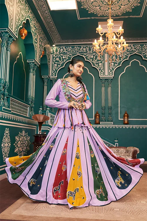 lavender jacket style chaniya choli perfect for navratri festivities.jpg