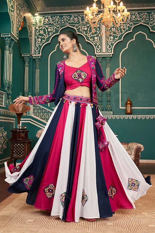 navratri special multi color jacket style beautiful chaniya choli.jpg
